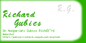 richard gubics business card